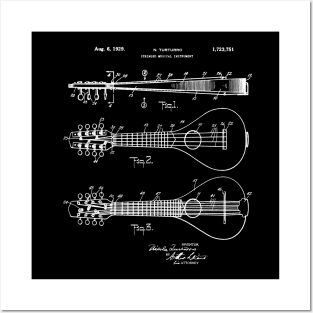 Mandolin Player Gift 1929 Mandolin Patent Posters and Art